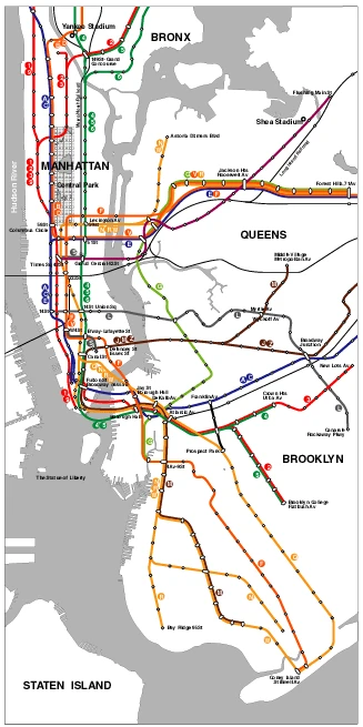 「Newyork Subway Map」BRUTUSニューヨーク特集