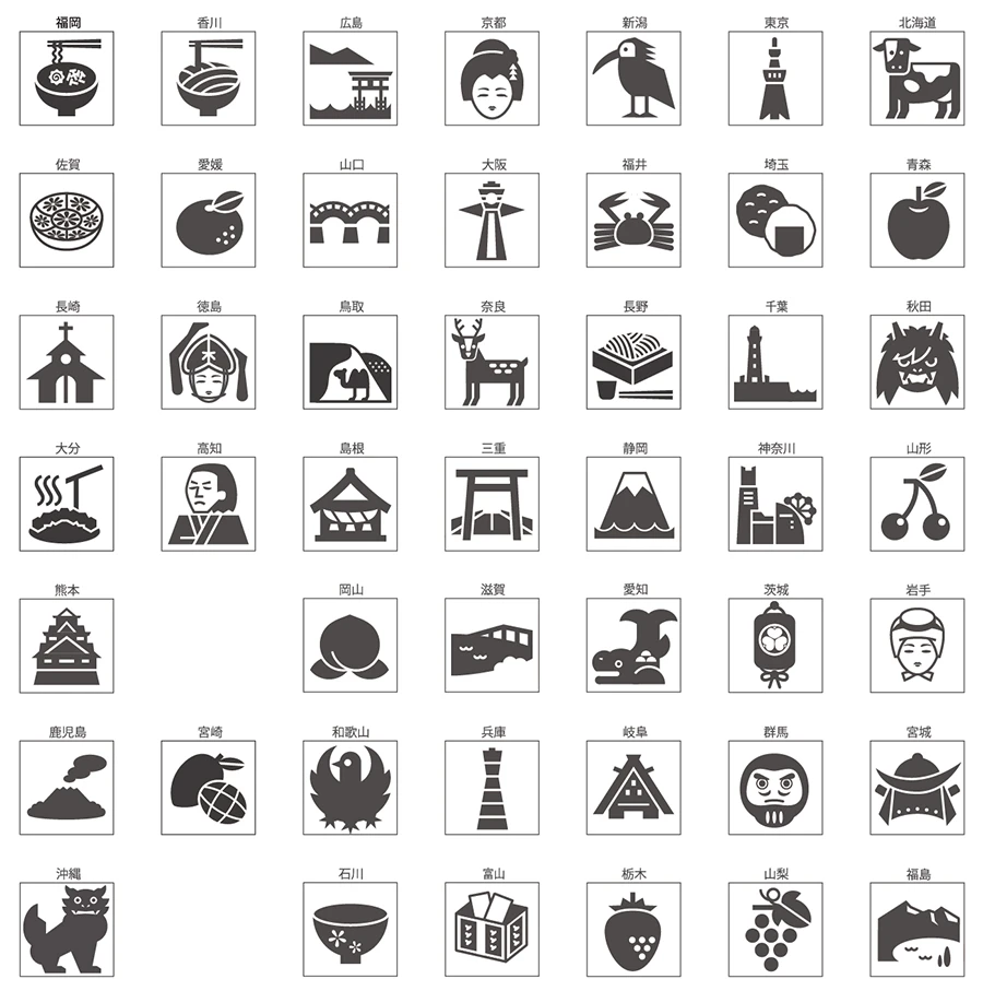 角川 県別アイコン